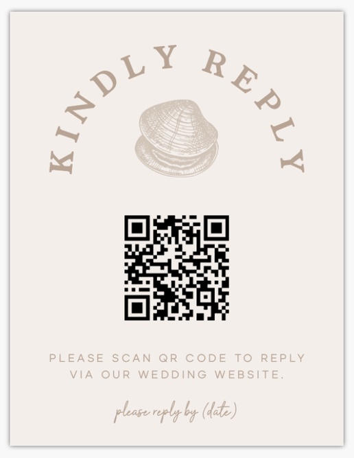 Design Preview for QR Code Wedding RSVP Cards Templates, 5.5" x 4" Flat