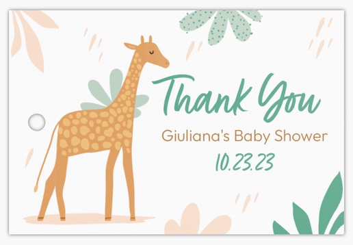 A baby giraffe baby green cream design for Animals