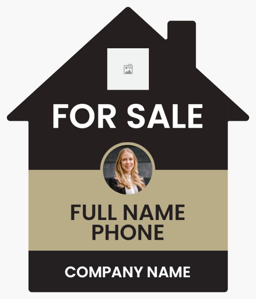 A real estate simple gray brown design with 2 uploads