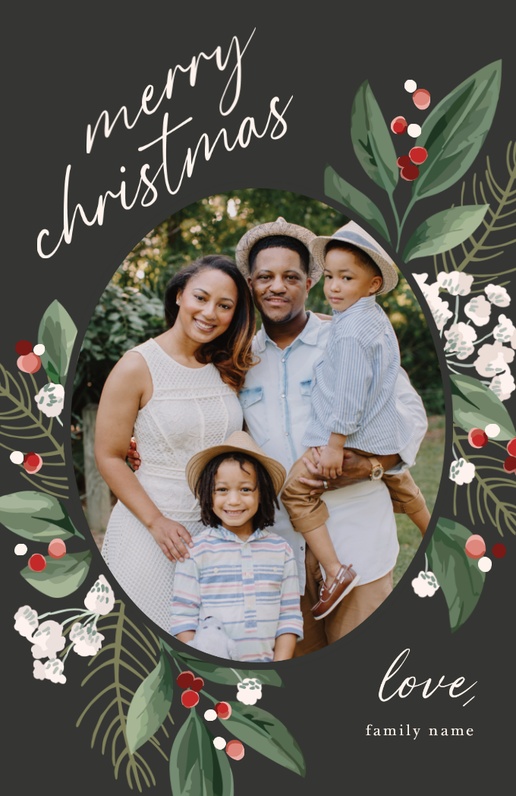 A christmas greenery black gray design for Christmas with 1 uploads