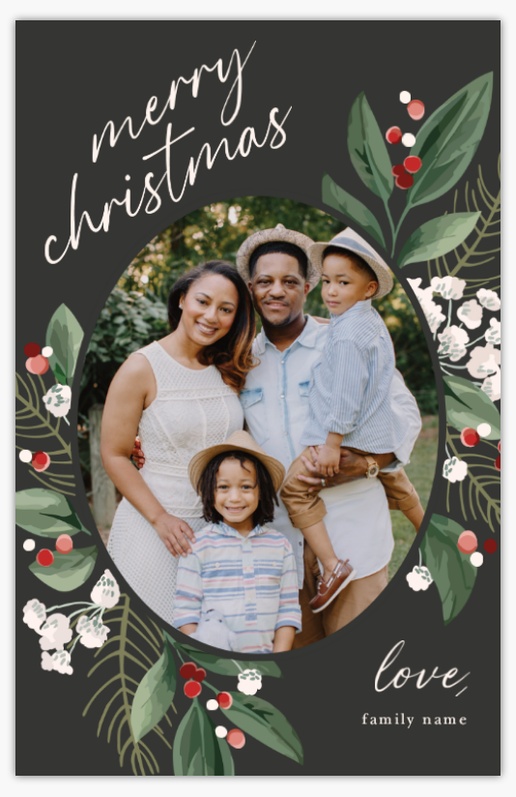 A christmas greenery black gray design for Christmas with 1 uploads