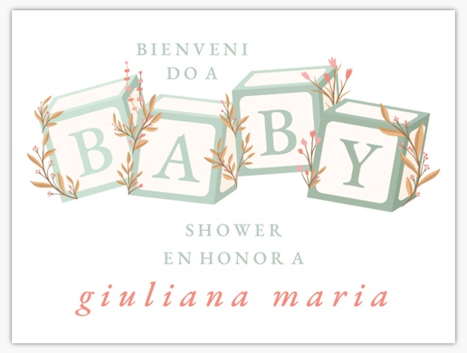 Un baby shower bloques de guardería diseño blanco gris para Bebés