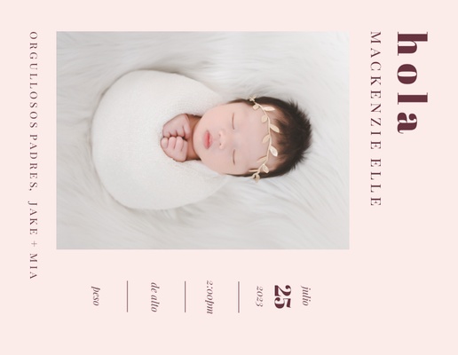 Un hola hola bebé diseño gris para Comunicados de nacimiento con 1 imágenes