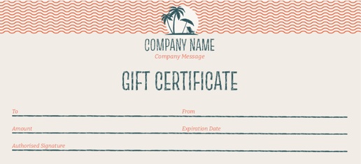 Design Preview for Sports & Fitness Gift Certificates Templates