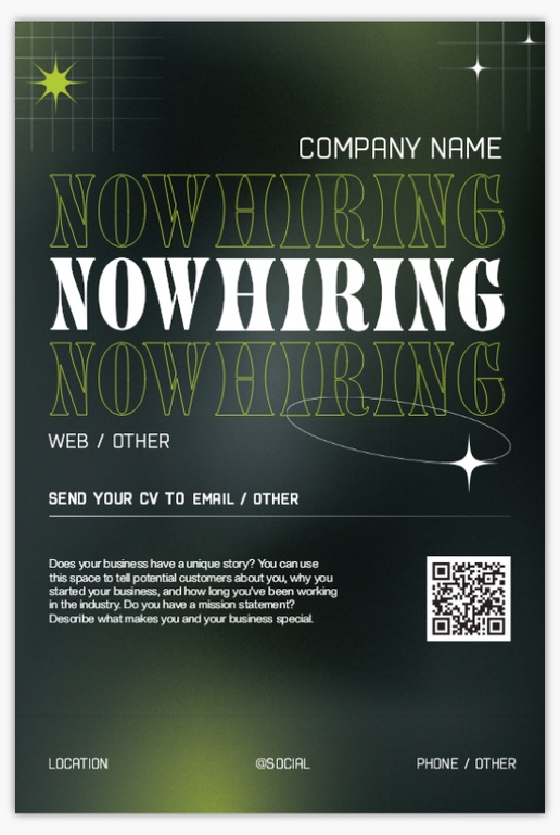 Design Preview for Design Gallery: Recruiting & Temporary Agencies Aluminum A-Frame Signs, 1 Insert - No Frame 24" x 36"