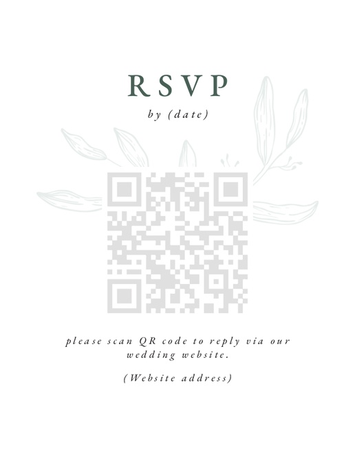 A online rsvp card white design for Fall
