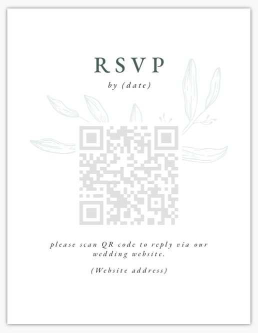 A online rsvp card white gray design for Fall