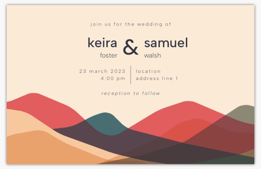Design Preview for Design Gallery: Patterns & Textures Wedding Invitations, Flat 18.2 x 11.7 cm