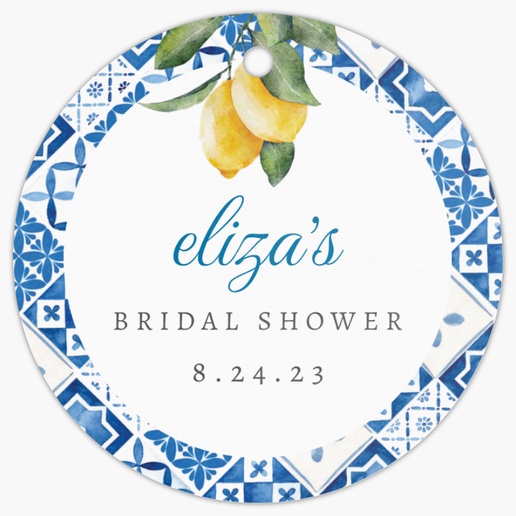 Design Preview for Bridal Shower Hang Tags Templates, 2.5" x 2.5" Circle