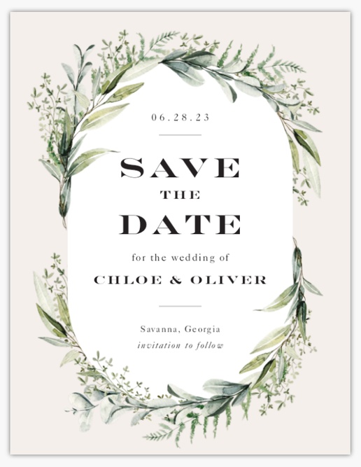 A traditional new2023 gray white design for Save the Date