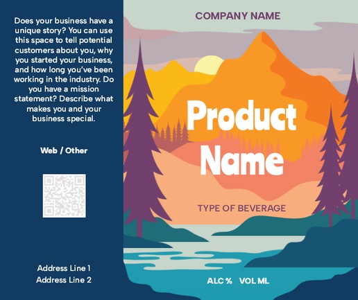 Design Preview for Design Gallery: Nature & Landscapes Beer Labels, Rectangle 12 x 10 cm Horizontal