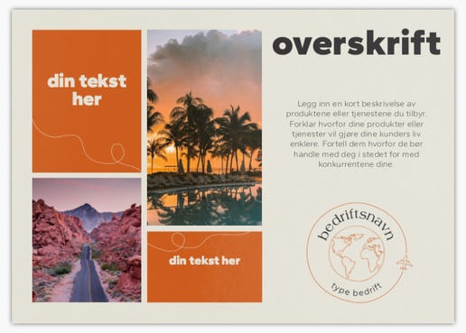 Forhåndsvisning av design for Designgalleri: Reise og overnatting Postkort, A6 (105 x 148 mm)