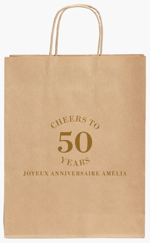 Aperçu du graphisme pour Galerie de modèles : sacs en papier kraft pour anniversaire, 24 x 11 x 31 cm