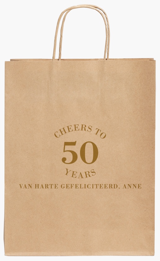 Voorvertoning ontwerp voor Ontwerpgalerij: Verjaardag Kraftpapieren tassen, 240 x 110 x 310 mm