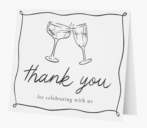 Design Preview for Fun & Whimsical Custom Thank You Cards Templates, Folded 5.5" x 4"