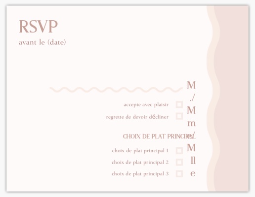 Aperçu du graphisme pour Galerie de modèles : Cartes de réponse de mariage, Dessins et textures, 5.5" x 4" Flat