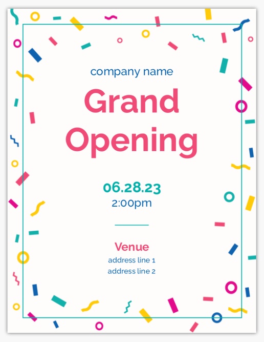 A colorful reopening white pink design for Business