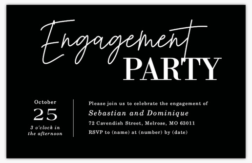 A bold type engagement party black gray design for Season