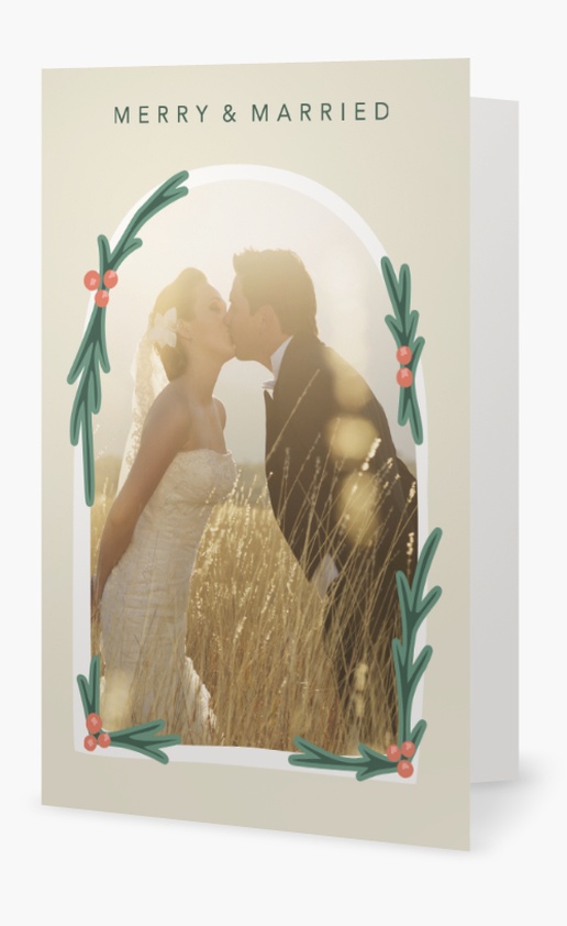 A merry and married greenery cream gray design for Theme with 1 uploads