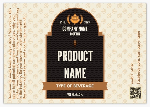 Design Preview for Design Gallery: Patterns & Textures Beer Labels, Rectangle 10.5 x 7.4 cm (A7) Horizontal