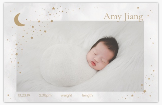 Design Preview for Birth Announcements, 18.2 x 11.7 cm