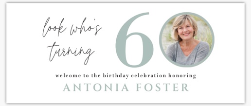 A birthday 60 white gray design for Birthday with 1 uploads