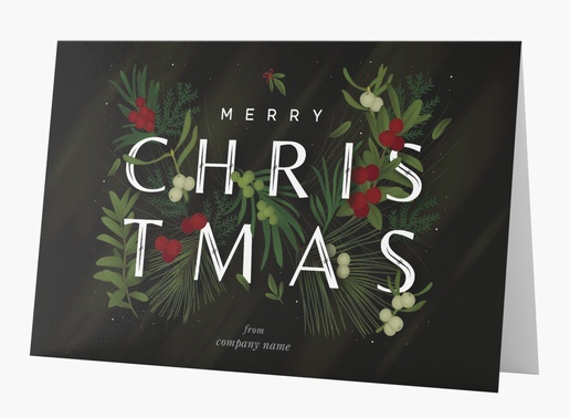 A new2022 christmas greenery and berries black gray design for Christmas