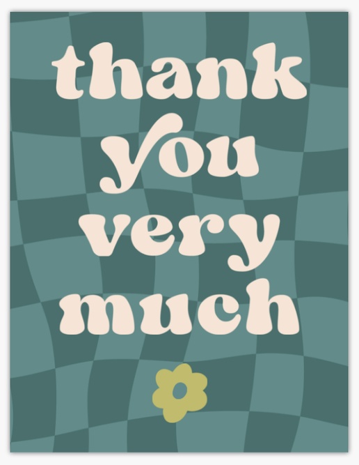 Design Preview for Bold & Colorful Custom Thank You Cards Templates, Flat 5.5" x 4"