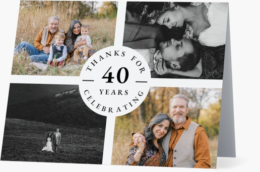 A anniversary party 4 photos cream gray design for Modern & Simple with 4 uploads