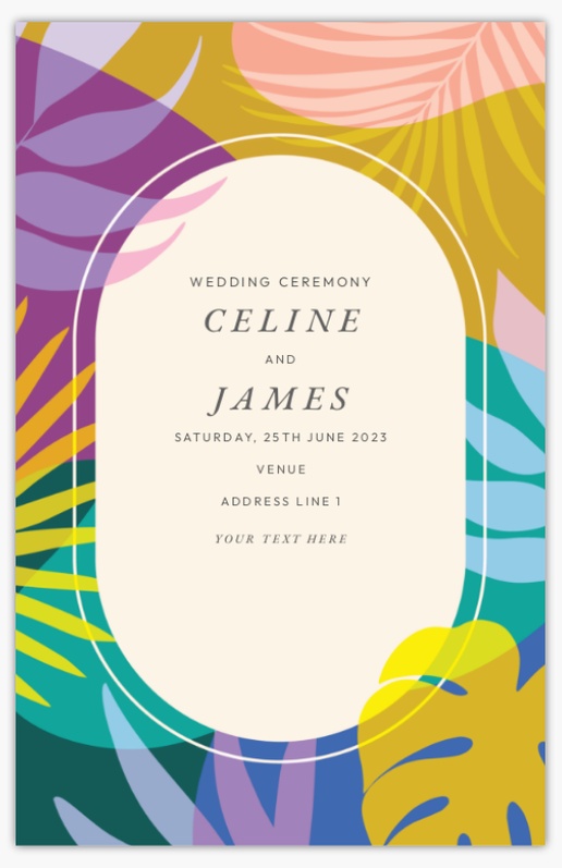 Design Preview for Design Gallery: Wedding Programmes, 21.6 x 13.9 cm