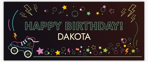 Design Preview for Birthday Vinyl Banners Templates, 2.5' x 6' Indoor vinyl Single-Sided