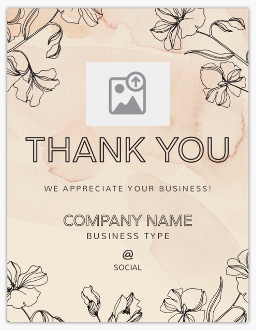 A botanical business cream gray design for Floral with 1 uploads