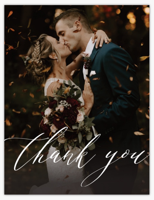 A elegant thank you wedding thank you gray design for Wedding with 1 uploads