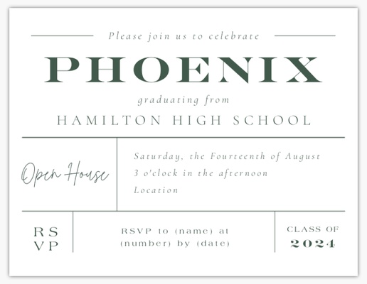A formal commencement white gray design for Traditional & Classic