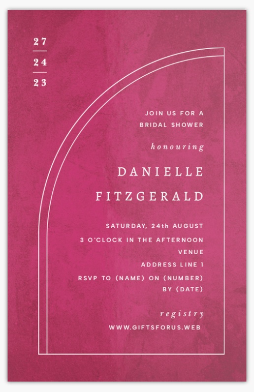 Design Preview for Design Gallery: Bridal Shower Invitations & Announcements, Flat 18.2 x 11.7 cm
