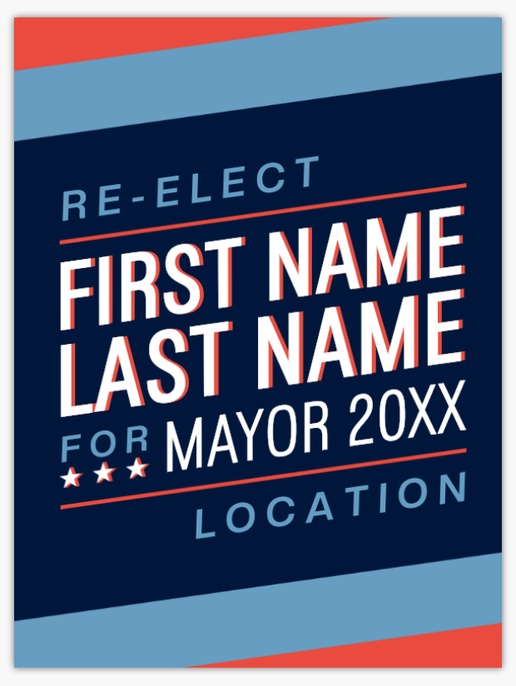 Design Preview for Campaigning & Fundraising Lawn Signs Templates, 18" x 24" Vertical