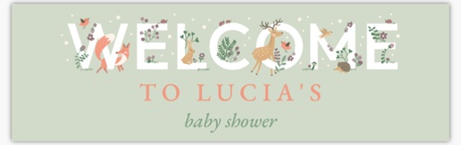 A deer forest animals gray white design for Baby Shower