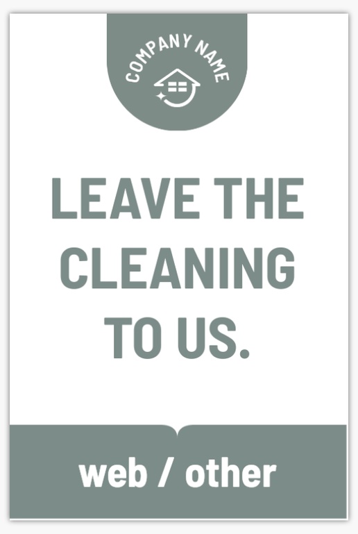 Design Preview for Design Gallery: Cleaning Services Aluminum A-Frame Signs, 1 Insert - No Frame 24" x 36"