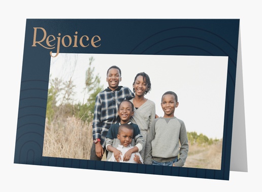 A religious holiday card simple elegance black gray design for Greeting with 1 uploads