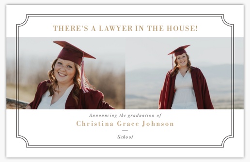 A law law school graduation white gray design for Traditional & Classic with 2 uploads