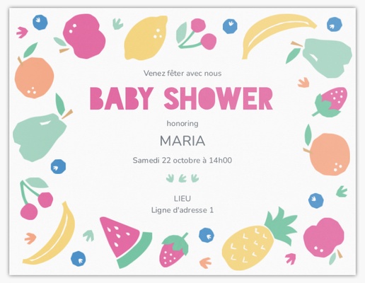 Aperçu du graphisme pour Galerie de modèles : cartons d’invitation baby shower pour audacieux et coloré, 13,9 x 10,7 cm