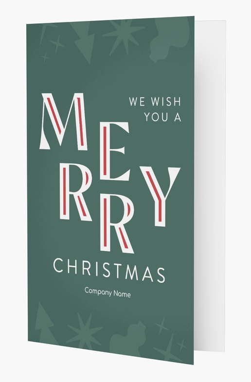 A typography business holiday green gray design for Christmas