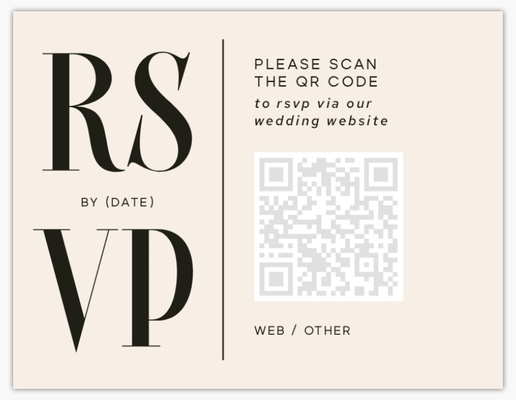 Design Preview for Bold Wedding RSVP Cards Templates, 5.5" x 4" Flat