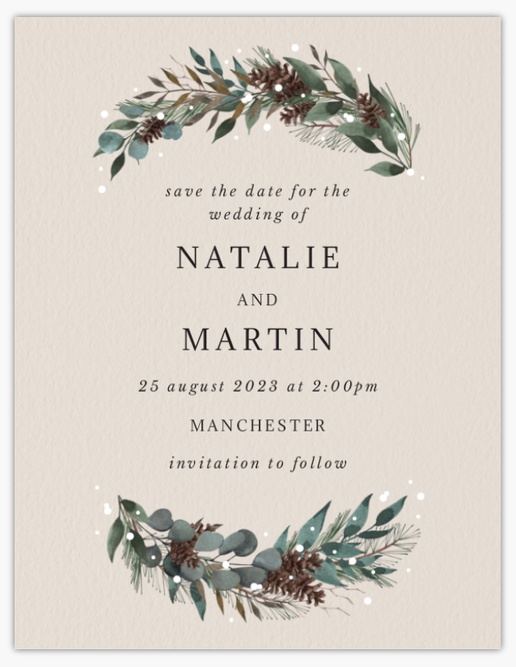 Design Preview for Design Gallery: Save the Date Cards, 13.9 x 10.7 cm