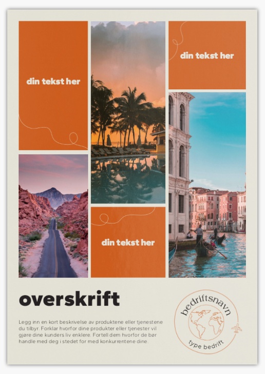 Forhåndsvisning av design for Designgalleri: Reise og overnatting Postkort, A5 (148 x 210 mm)