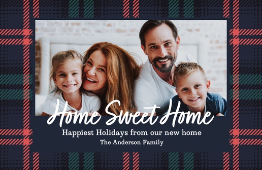 A new home sweet home holiday plaid black brown design for Theme with 1 uploads