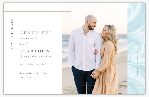 Design Preview for Nautical Save the Date Cards Templates, 4.6" x 7.2"