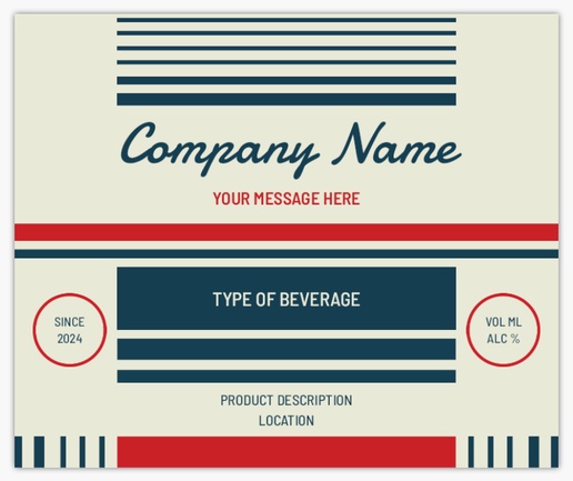 Design Preview for Design Gallery: Retro & Vintage Beer Labels, Rectangle 12 x 10 cm Horizontal