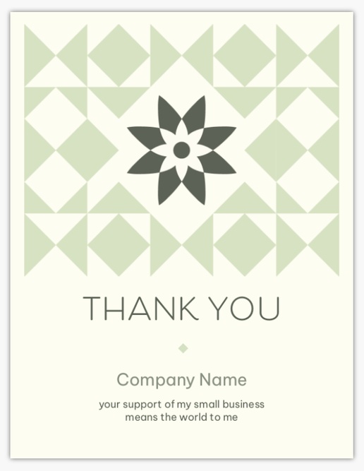 Design Preview for Patterns & Textures Custom Thank You Cards Templates, Flat 5.5" x 4"