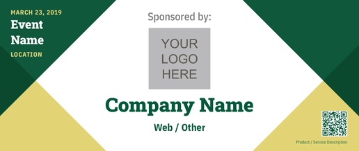 A sponsorship sponsor green white design with 1 uploads